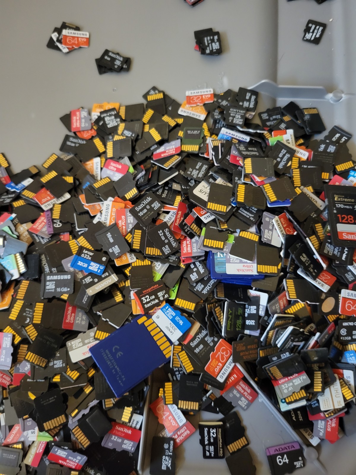10x 16 GB Micro Sd Card Lot 16 Gig Used SanDisk Samsung Evo Etc. Mixed