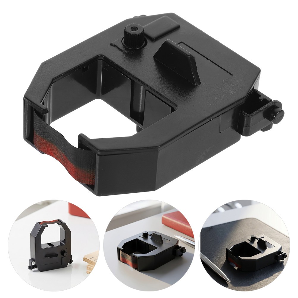 3Pcs Durable Time Clock Ribbon Replacement Black Red Ink Cartridge