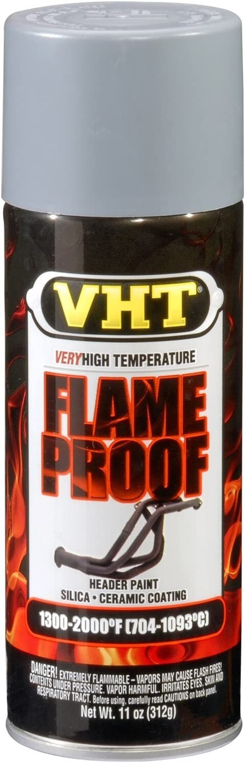 VHT SP104 Flat Gray FlameProof Header Paint Silica Ceramic Coating 11 oz.