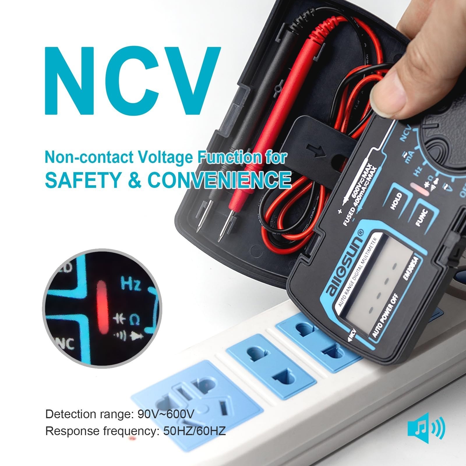 ALLOSUN Digital Multimeter Pocket Size Tester AC DC Voltage Current