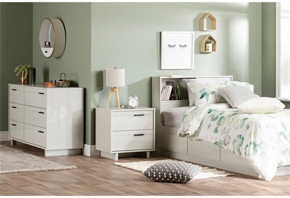 Storage Headboard Fynn Twin 39 Inch Winter Oak Bedroom Accessory