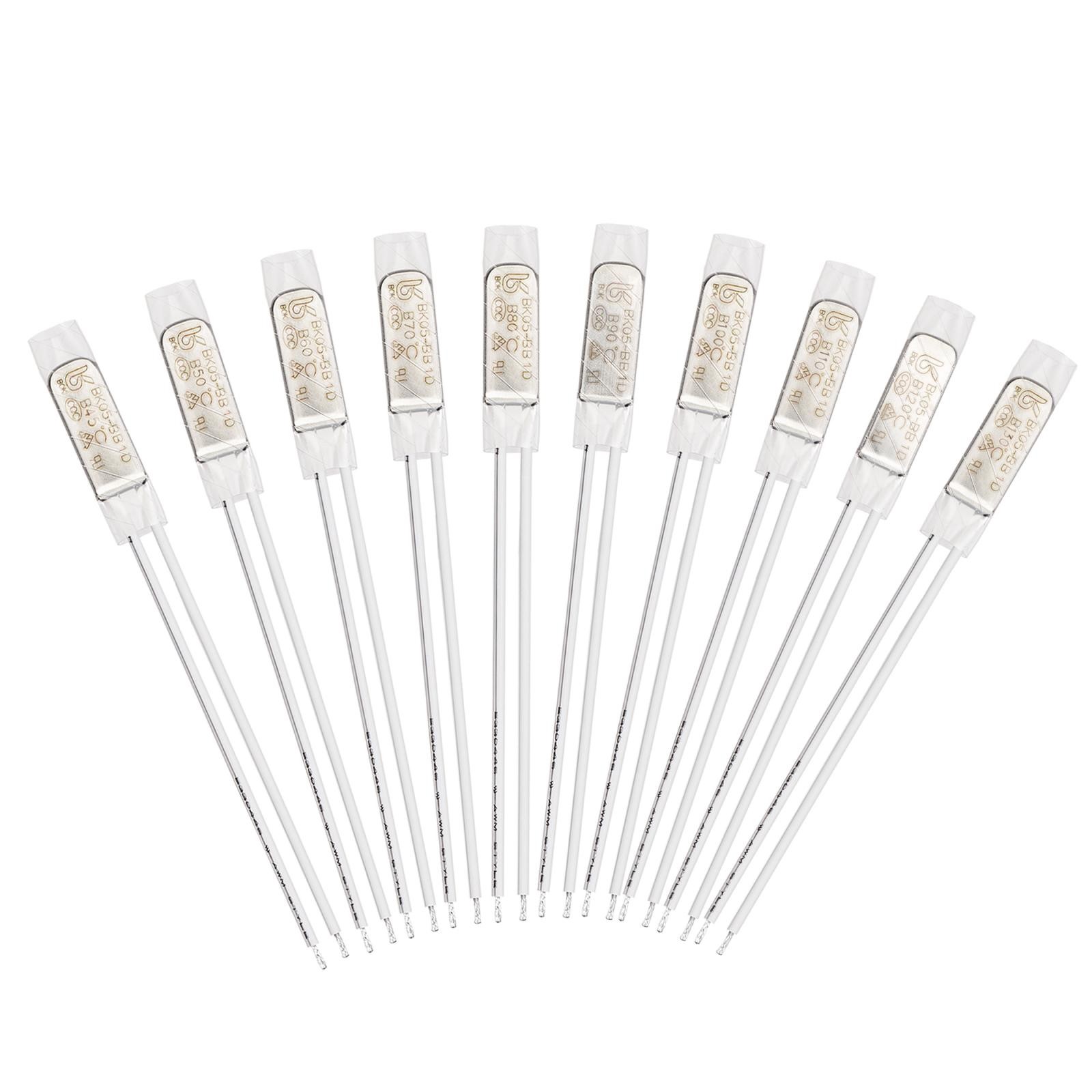 10pcs KSD9700 Thermostat, N.C 45-130°C Temperature Switch Assortment Kits