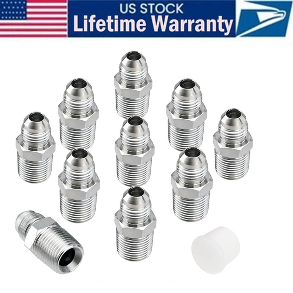10 New Hydraulic Hose Adapter Fittings: 3/8" JIC 37° Male X 3/8" NPT Male New