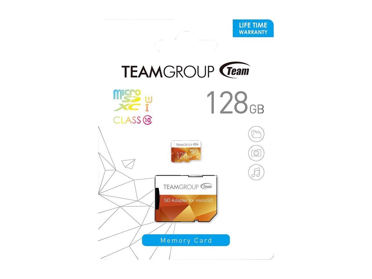 Team Group 128GB Color microSDXC UHS-I/U1 Class 10 Memory Card (TCUSDX128GUHS42)