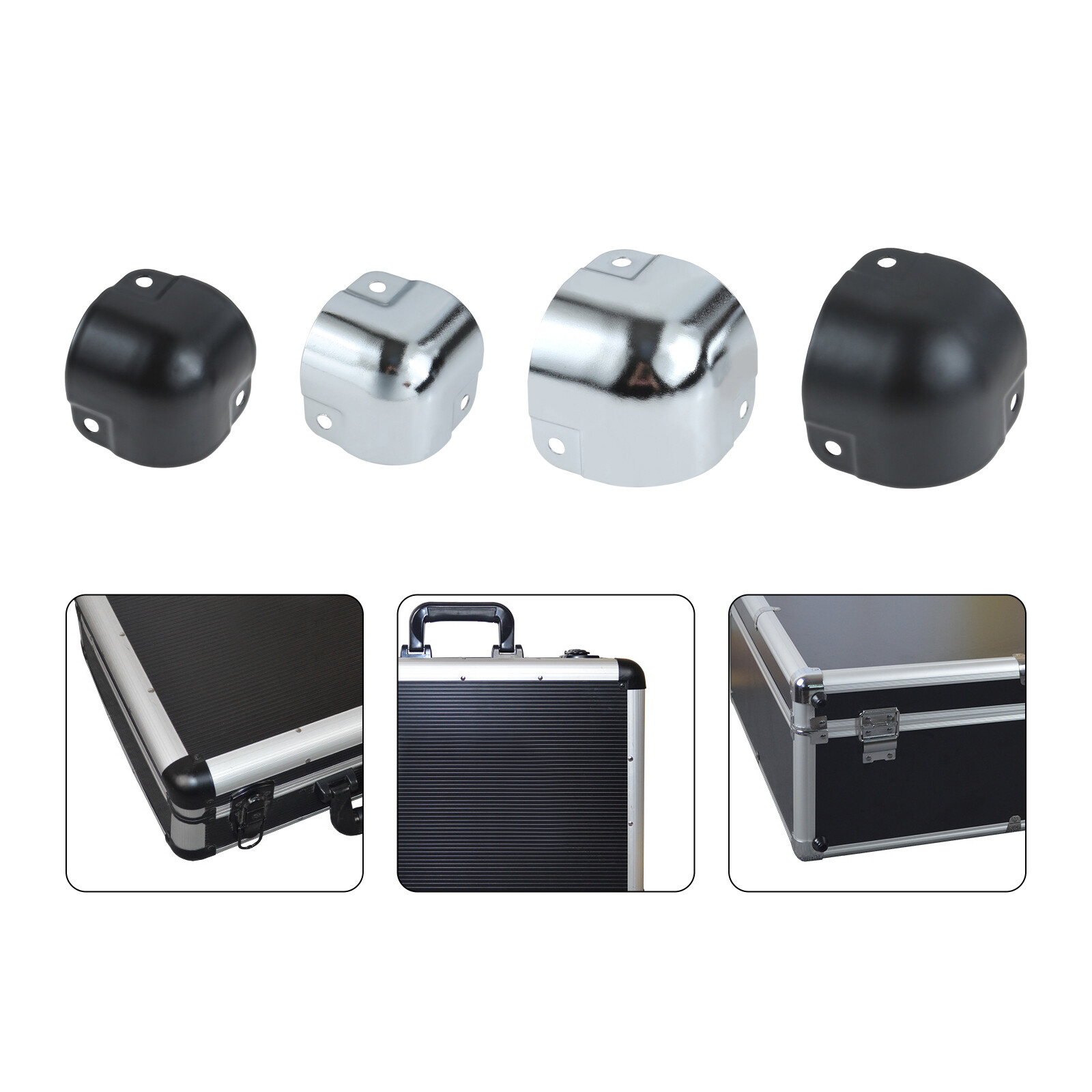 4x Metal Corner Protector Gurad For Luggage Air Box Tool Box Bracket Braces Edge