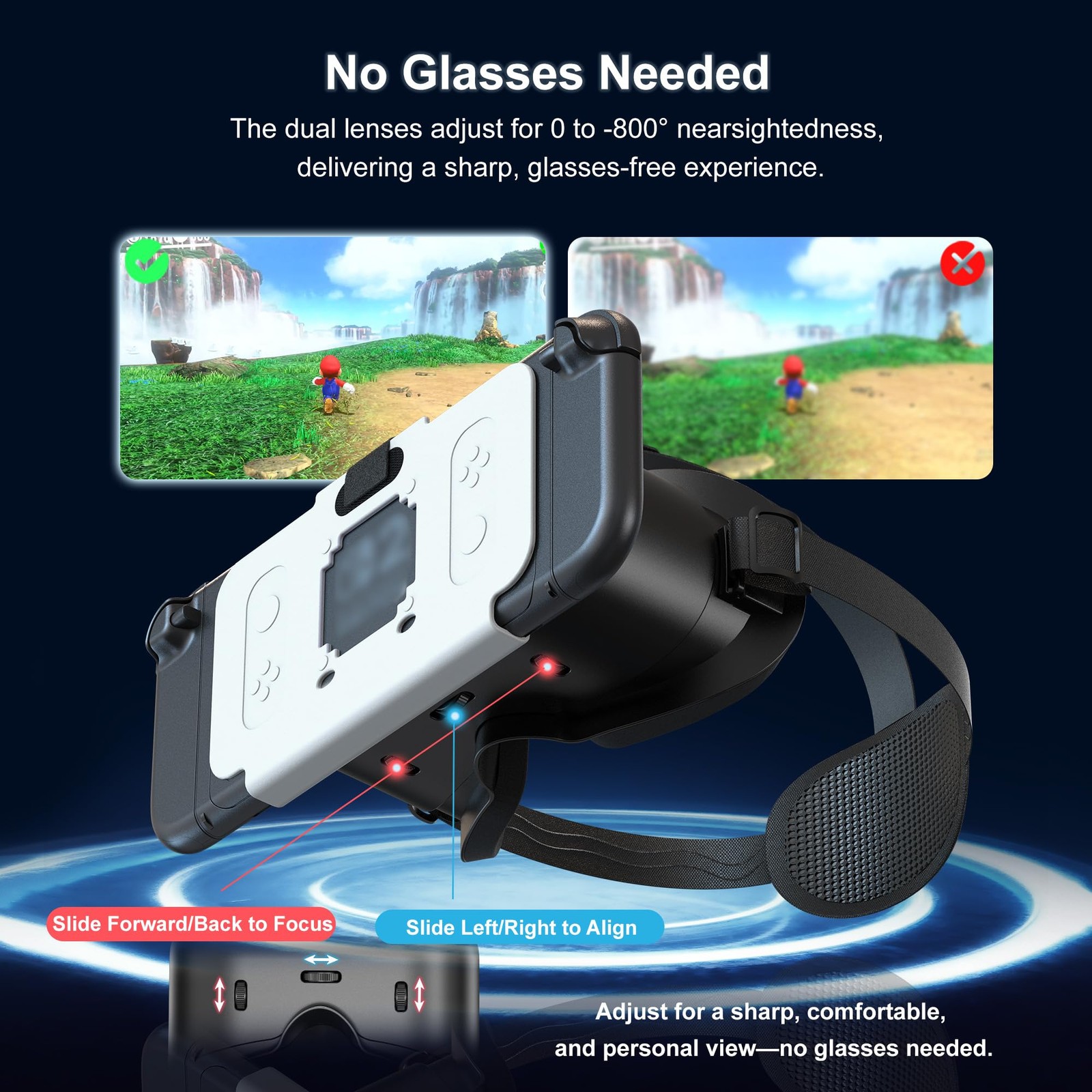 LXFEIFANTECH VR Headset Switch 2 White Black