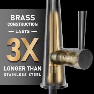 Montelux Brushed Nickel Kitchen Faucet with Pull Down Sprayer, Single Handle