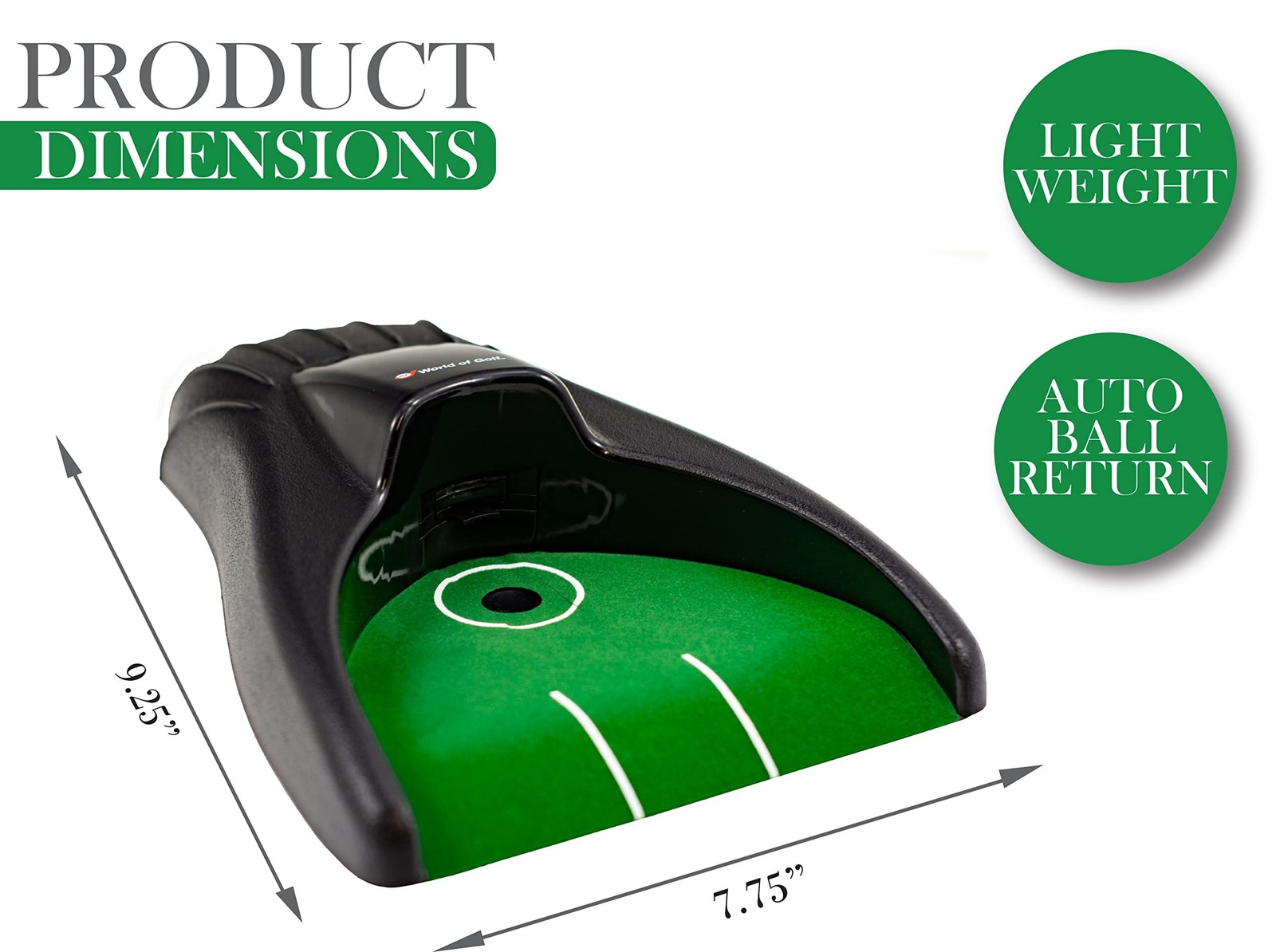JEF World Of Golf Automatic Putting Cup , Black