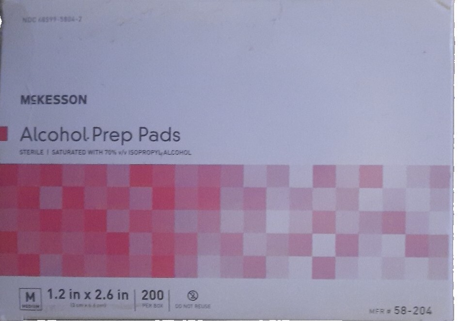 PREP PADS - ALCOHOL MCKESSON