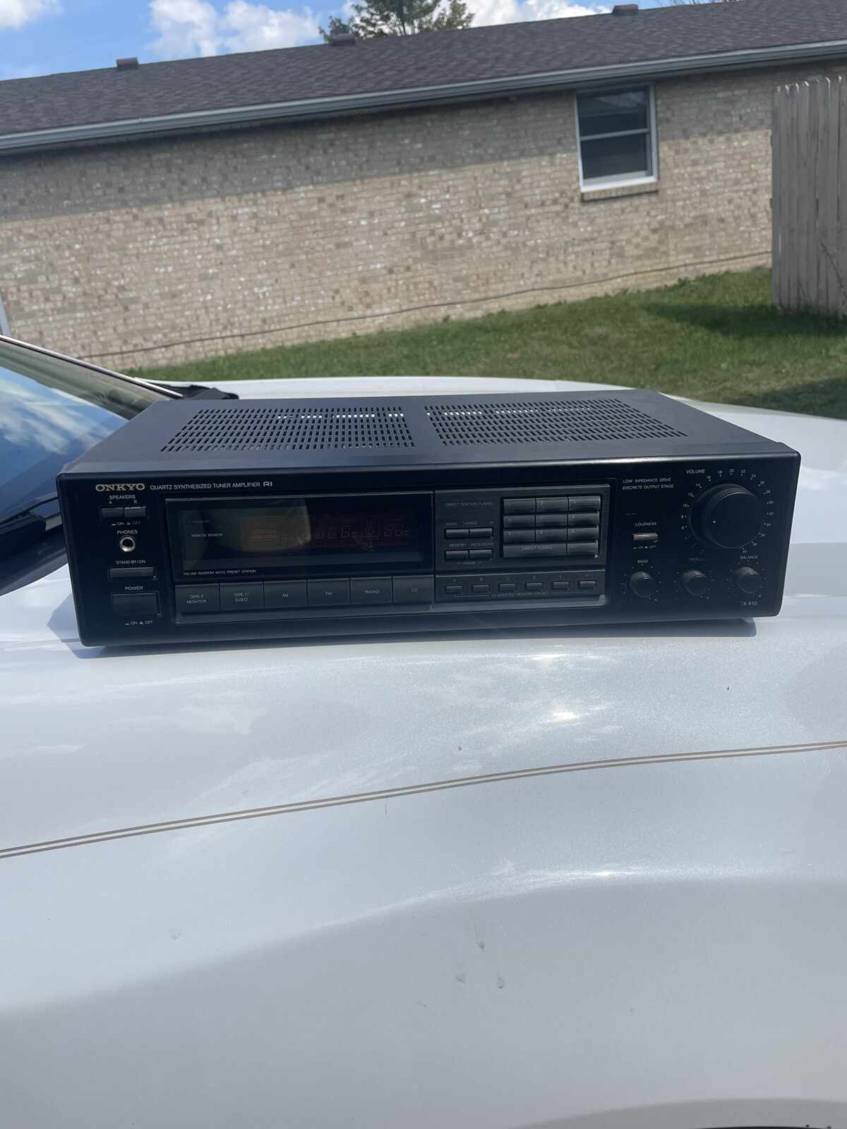 Vintage Onkyo TX-910 Quartz Synthesized Tuner Amplifier Tested ✅ Works W/ Remote