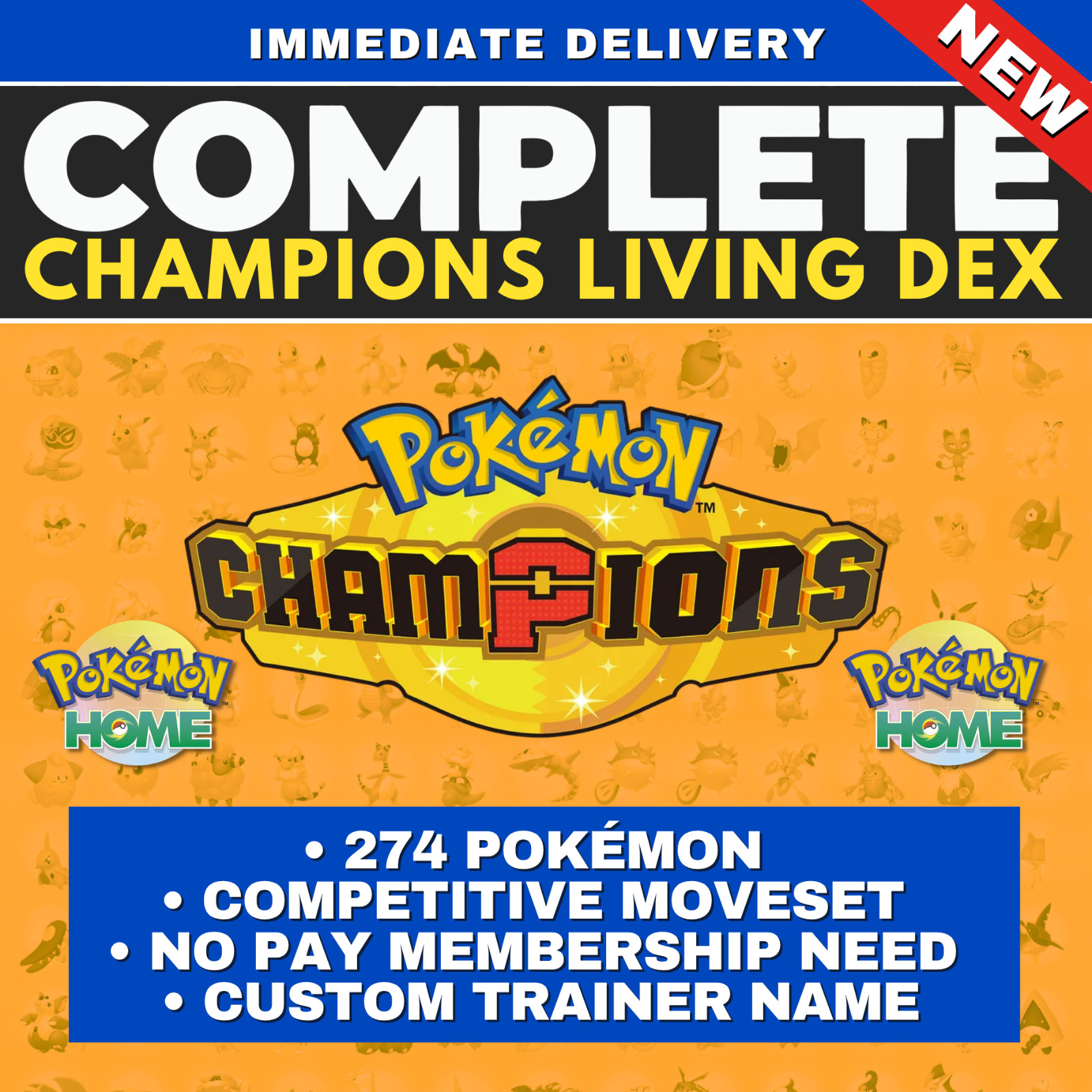 Pokémon CHAMPIONS Complete Bundle for HOME Shiny Living Dex Competitive Pokedex