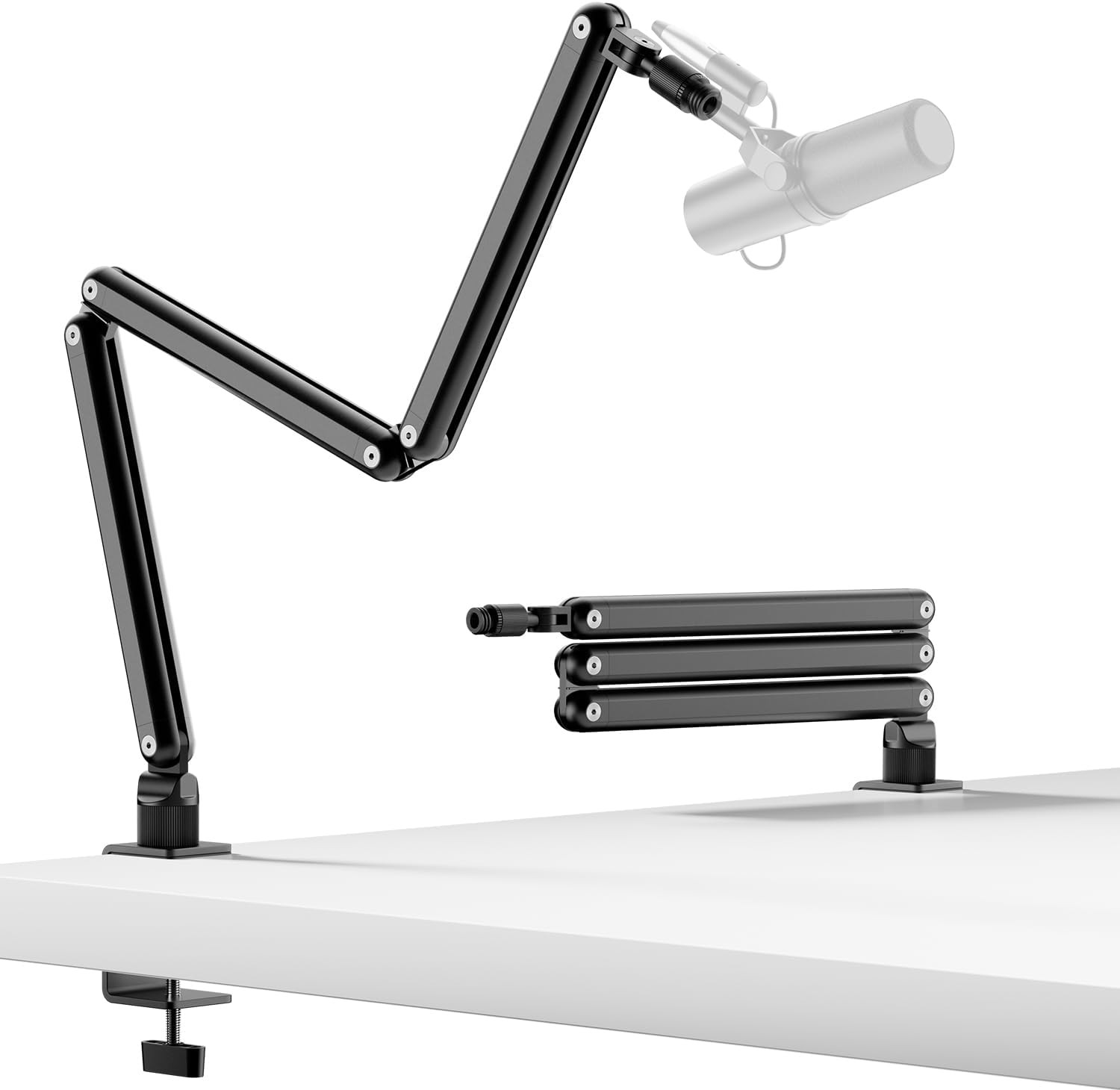 TODI Mic Arm, Microphone Arm Rotatable for Light Mics, Storable Desk Mic Stan...