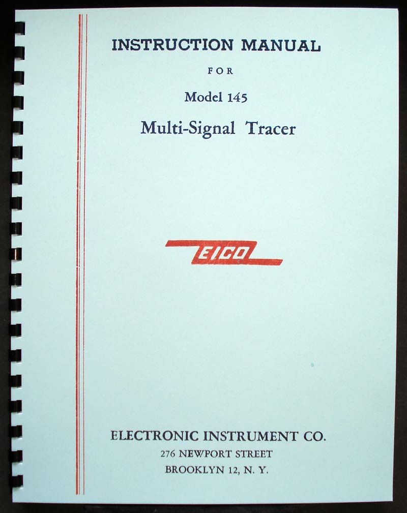 EICO Model 145 Signal Tracer Operating Manual