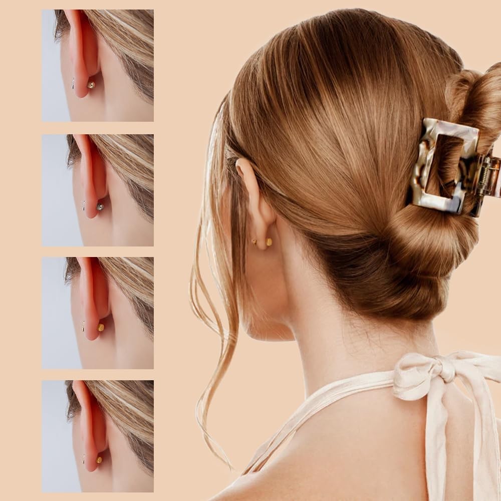 Flat Earring Backs Replacements Locking Pin Backs Earring Lifters Backs for E...