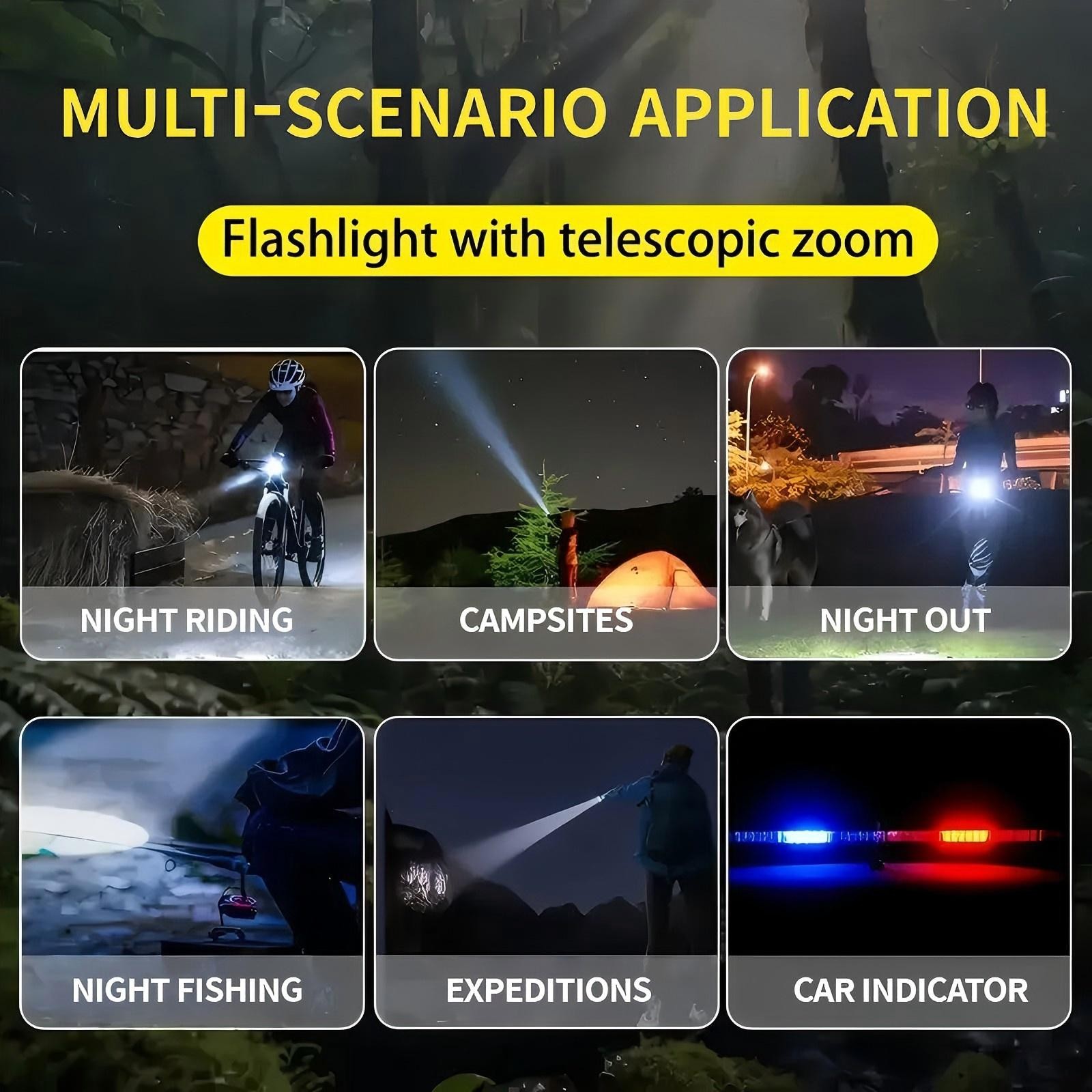 990000000Lumen Super Bright LED Tactical Flashlights Rechargeable LED Work Light