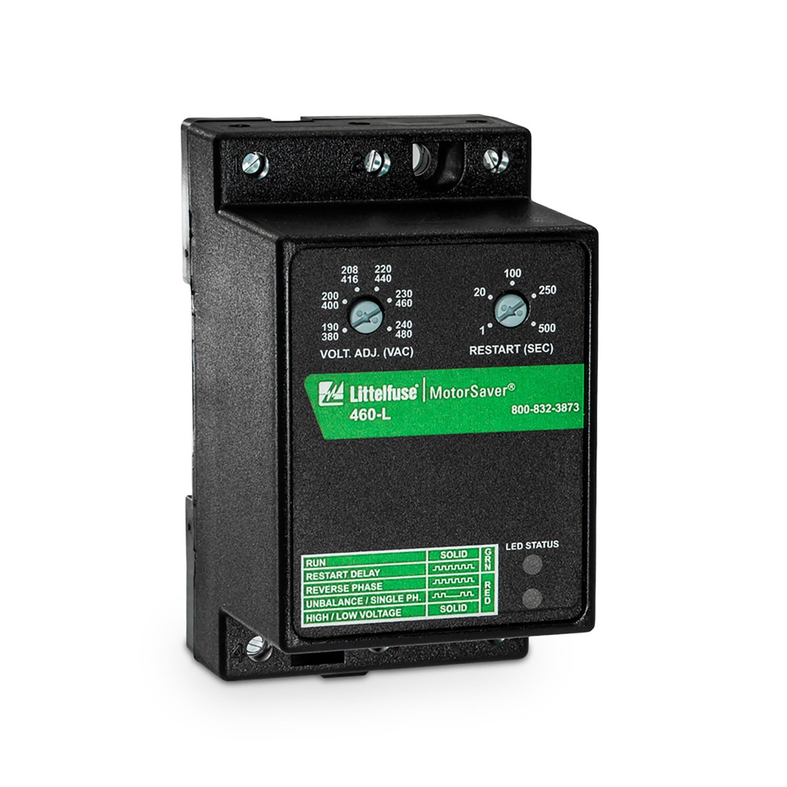 MotorSaver 3-Phase Voltage Monitor, Model 460-L, 190-480V, Fixed Unbalance and T