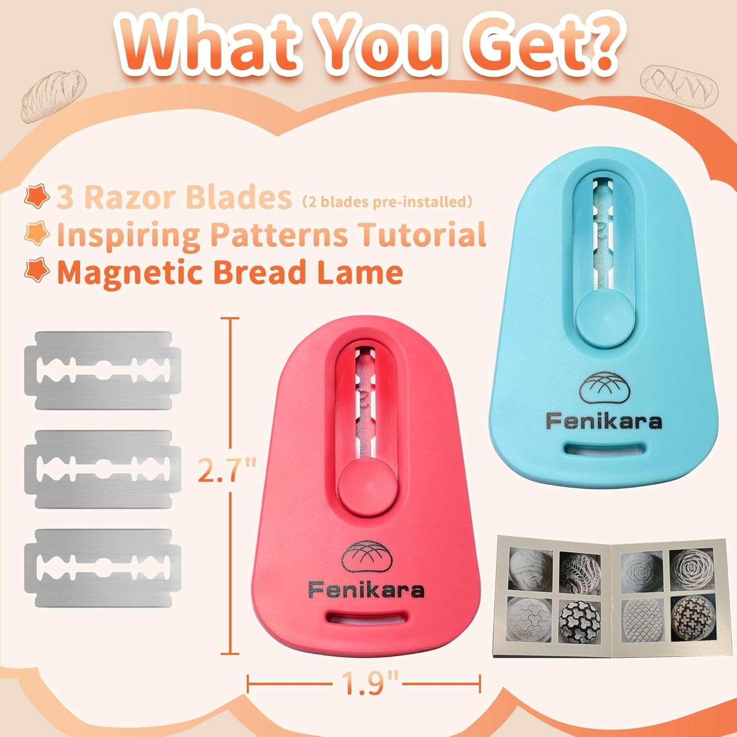 2PCS Upgraded Magnetic Sourdough Scoring Tool & Versatile Bread Scoring Tool- Pr