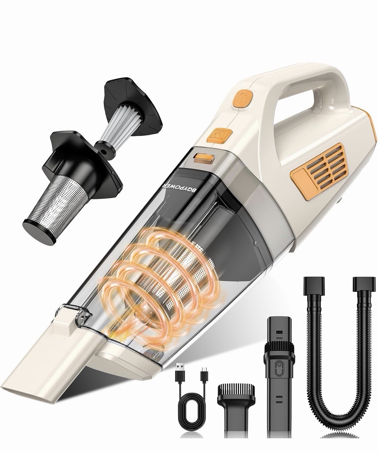 Handheld Cordless Vacuum 16000PA Strong Suction Dust Busters Rechargeable