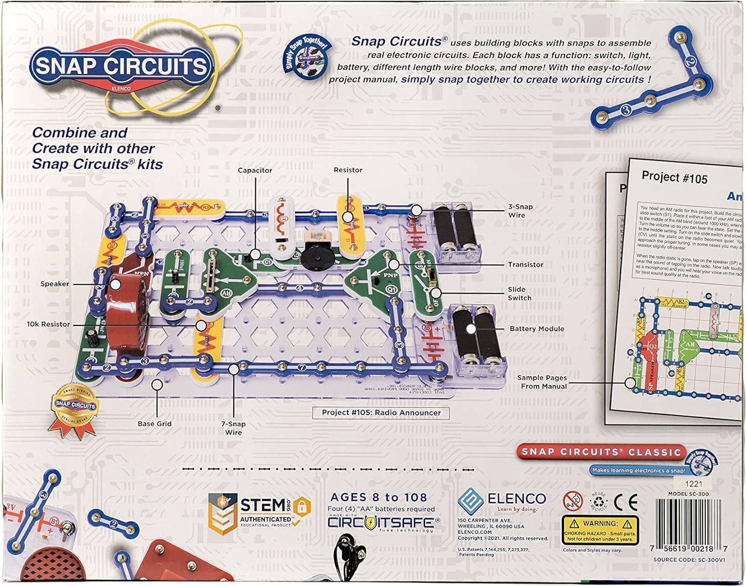 Educational Electronics Kit | 300+ Projects | Kids 8+-