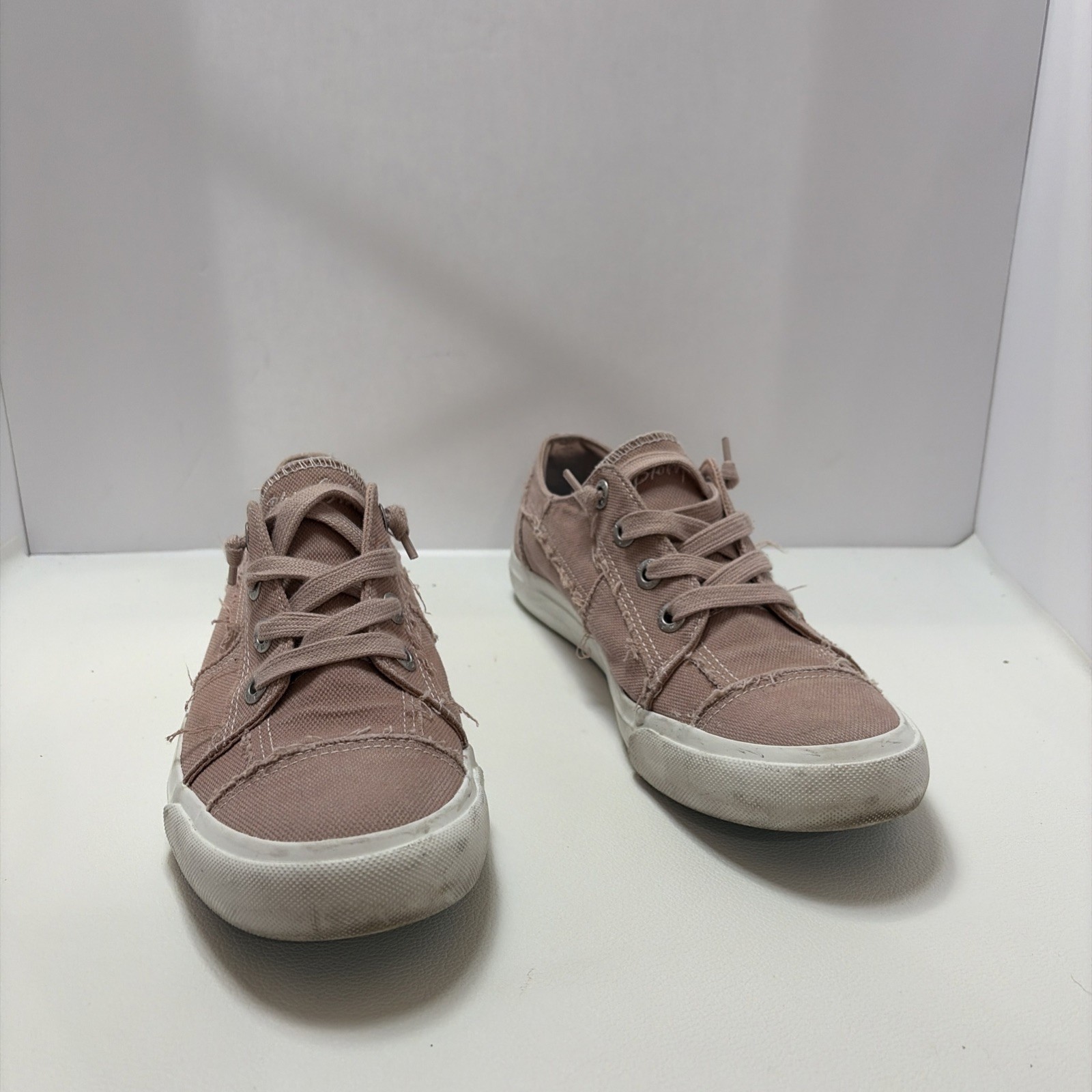 Blowfish Maxie Women's Shoes Size 9 Dirty Pink Smoked Canvas W/Box