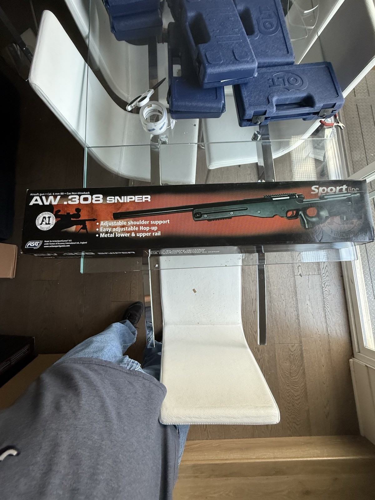 ASG .308 Gas Operated AW Sportline Airsoft Sniper Rifle - BLACK