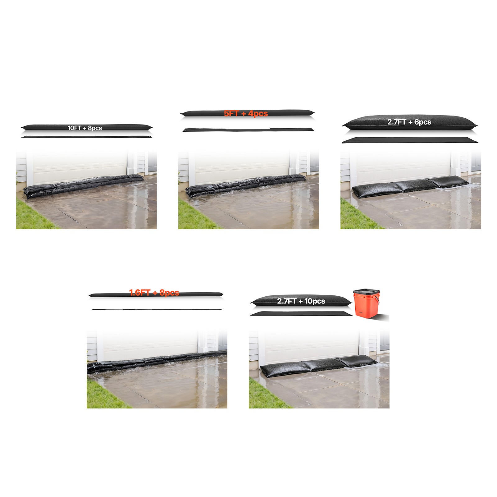 Uimoso Flood Barrier Bags in Various Sizes for Water Protection