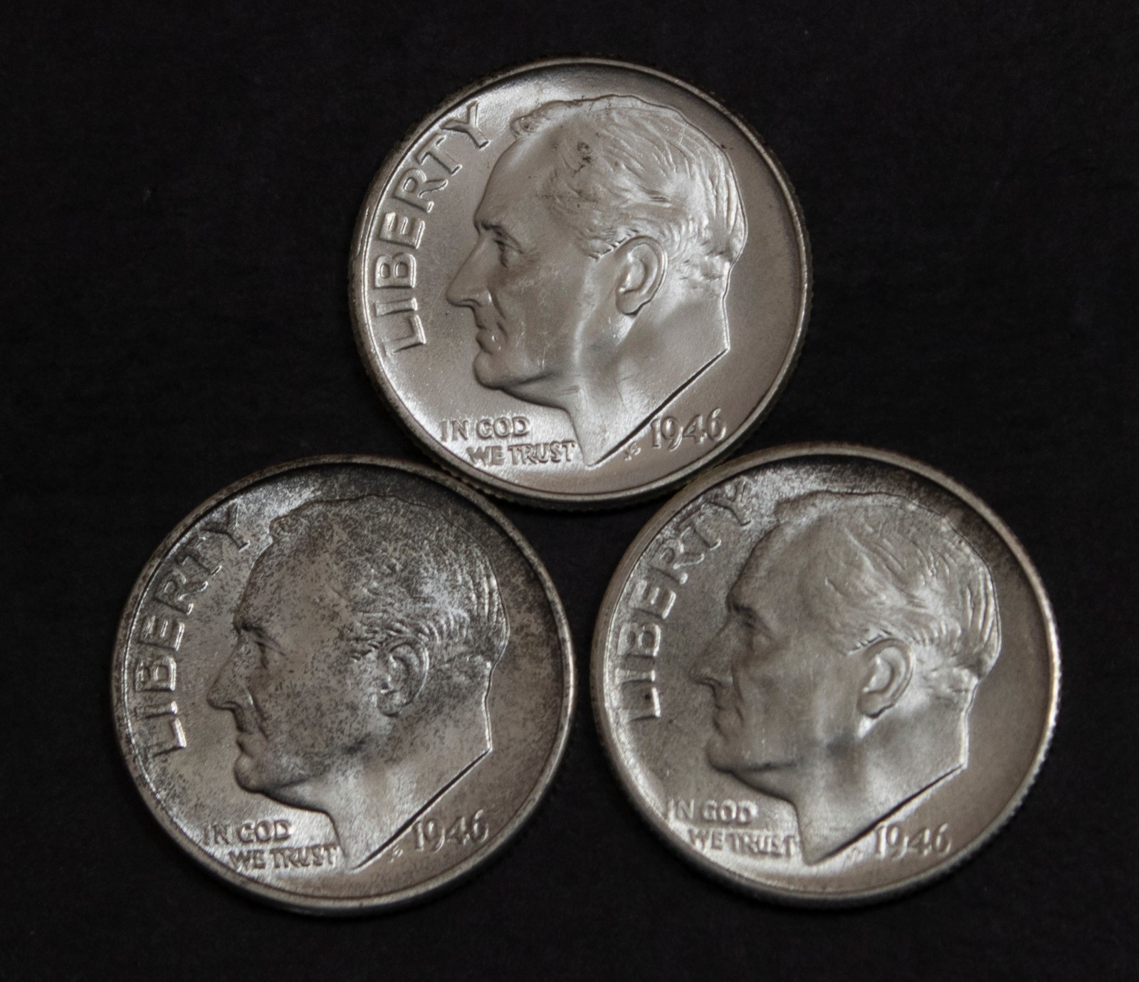 1946 PDS Roosevelt Dimes Choice BU  Lot 5474