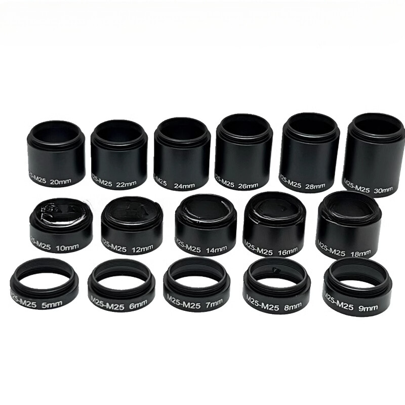 Microscope Objectives M25-M25 Parfocal Length Extension Tube Ring 5mm to 30mm