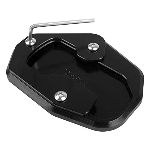 Black Motorcycle Kickstand Pad Enlarger Extension Side Stand Plate Pad