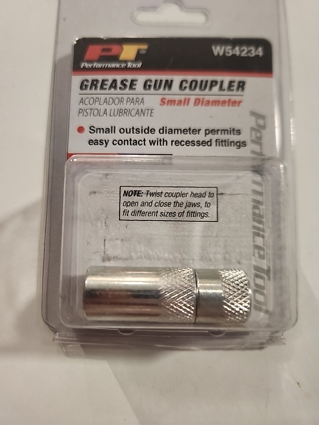 Performance Tool W54234 Grease Gun Coupler Narrow Body