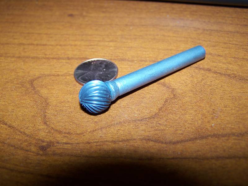 carbide burr deburring ball 0.460 dia x 1/4 x 2.5 shop