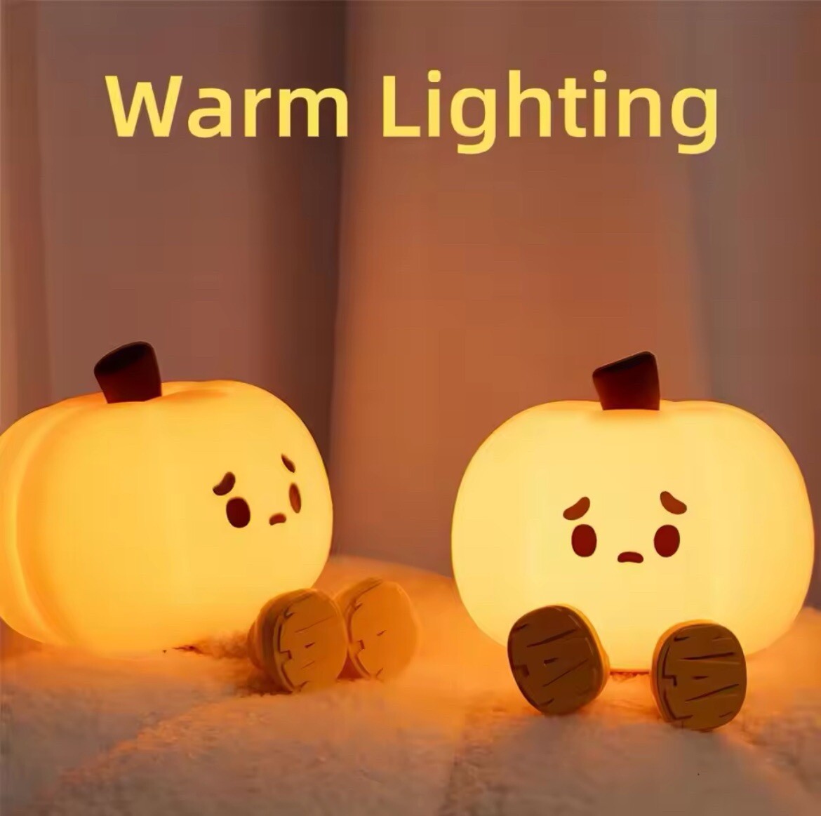 USB Rechargeable Pumpkin LED Night Light with Timer