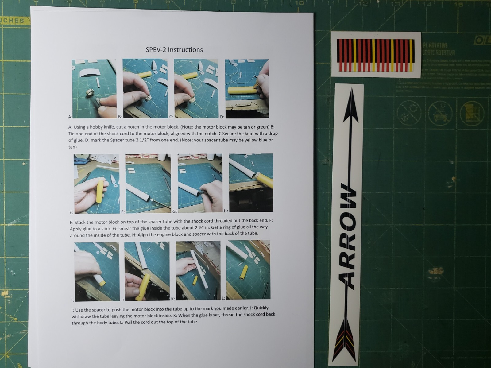 Arrow Flying Model Rocket Kit from Bad Boy Rocketry entry level rocket kit