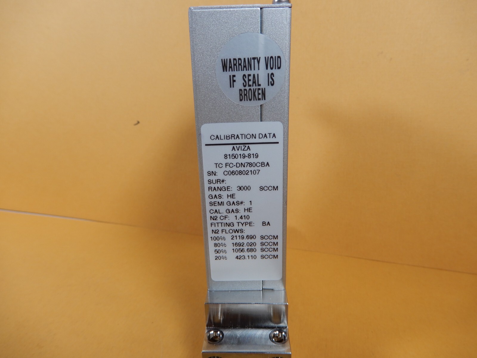 Aera Mass Flow Controller FC-DN780C-BA Helium 3 SLM