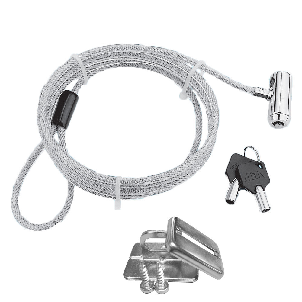 Adjustable Loop Cable Lock Ice Chest Yeti Computer Projector w/anchor set