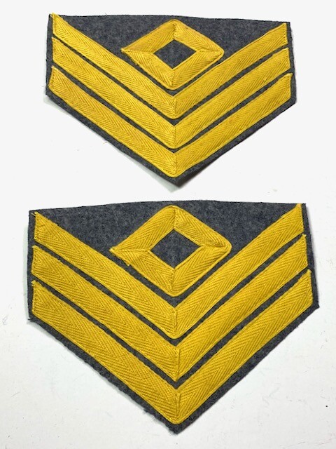 CIVIL WAR CS CONFEDERATE FIRST SARGENT RANK CHEVRONS-CAVALRY