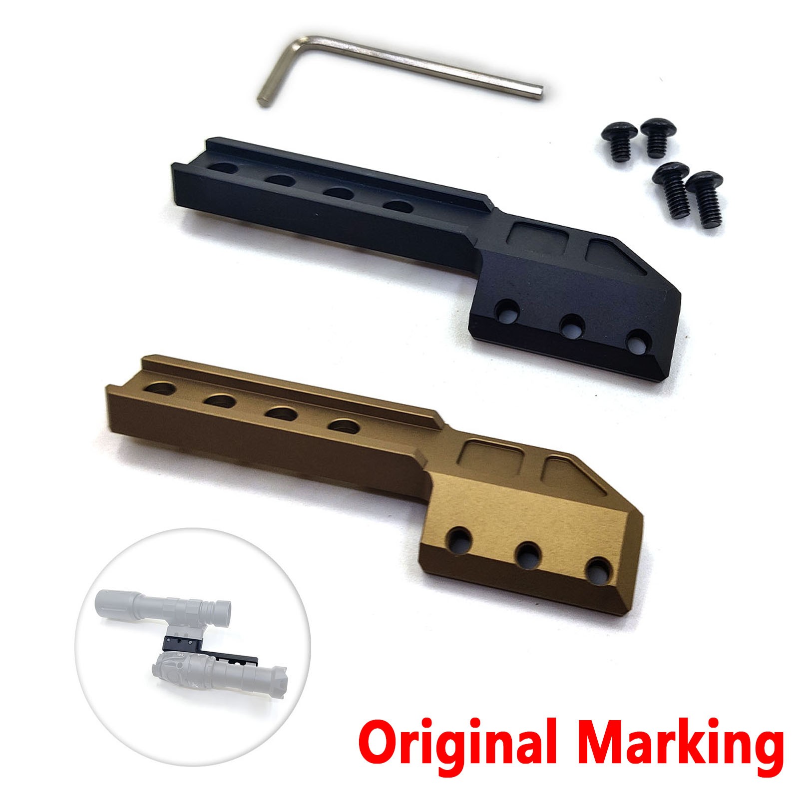 Tactical Offset Mount Base Side Extension Bracket Picatinny For M300 M600 Light