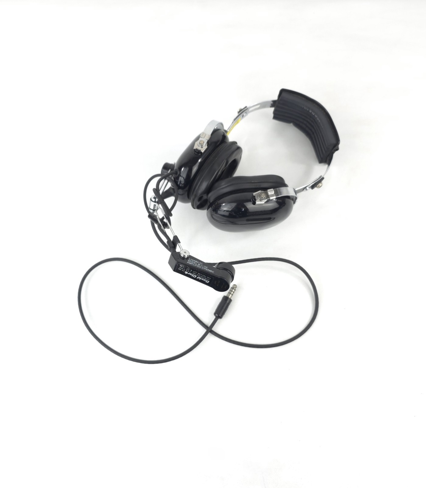 David Clark Aviation Headset w M-1/DC Amplified Dynamic UNTESTED