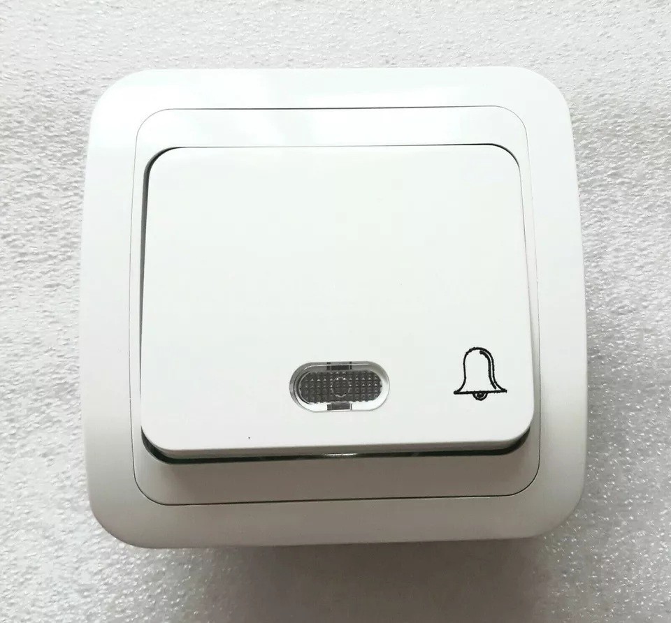Push button for electric doorbell for front door for stairwell light 10A 250V
