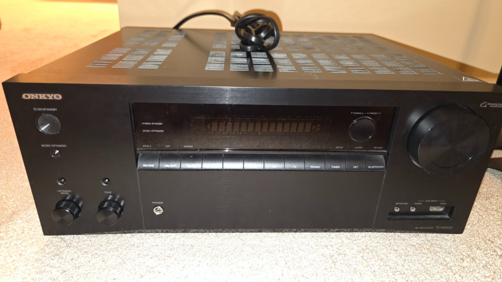 Onkyo TXNR656 7.2-channel Network A/V Receiver - Black  FOR PARTS OR REPAIR