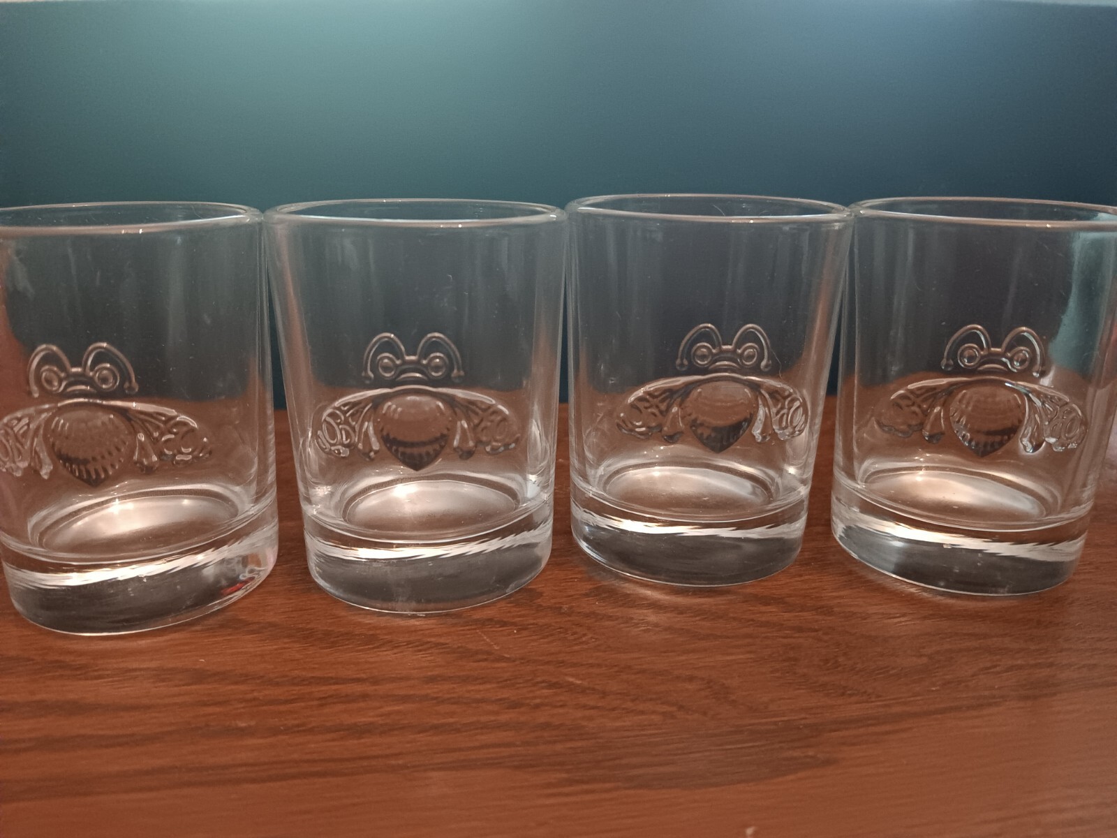 Patron Bee Logo 2 Oz Shot Glasses 4-Pk