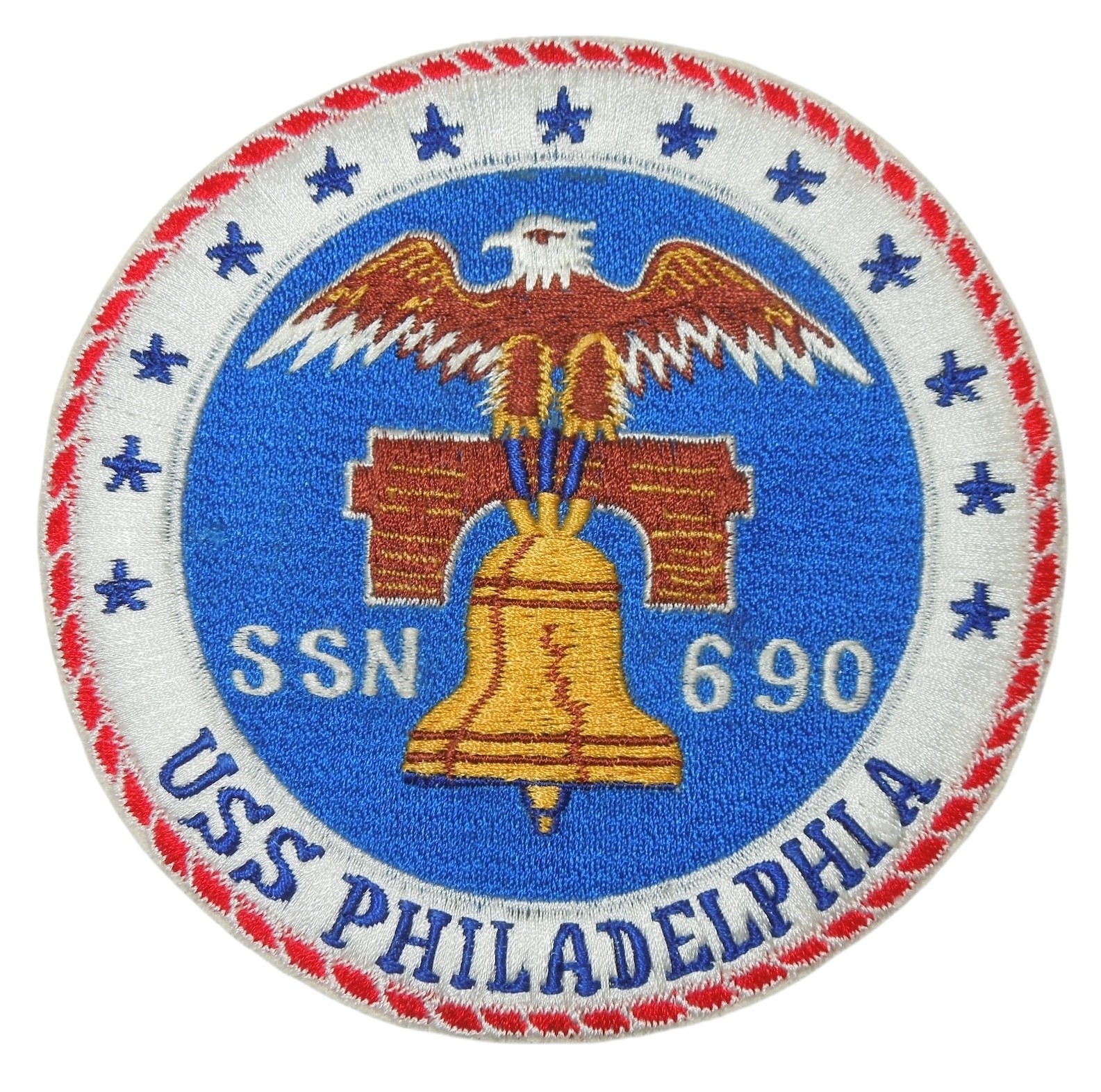 Original Vietnam War US Navy Patch USS Philadelphia SSN-690 Submarine Nuclear B3