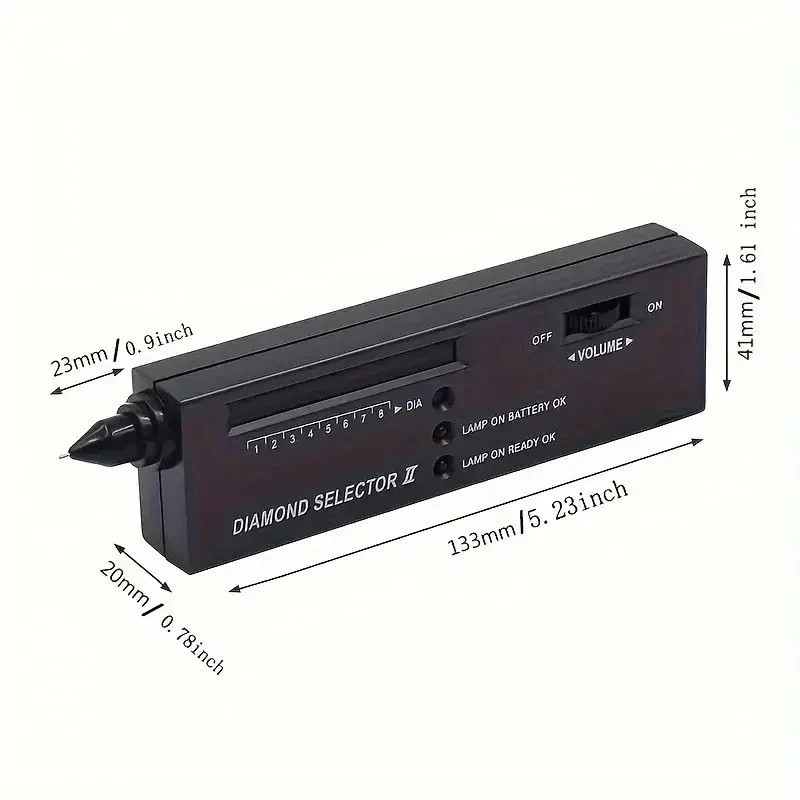 Diamond Tester Portable Gem Selector Gemstone Jeweler Tool Testing Kit Pen
