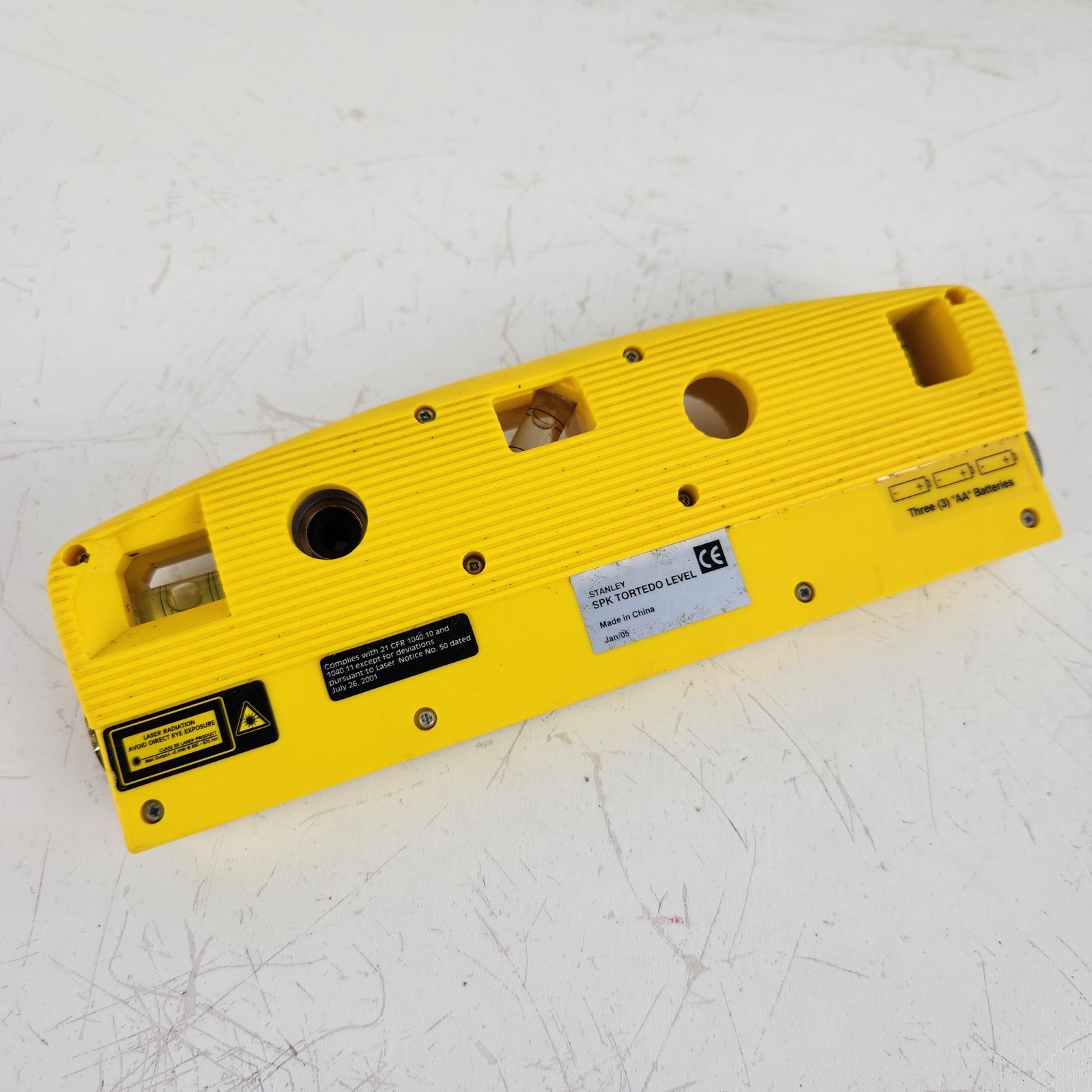 Stanley SPK Single Point Laser Torpedo Level w/ Angle Finder Base & Vials