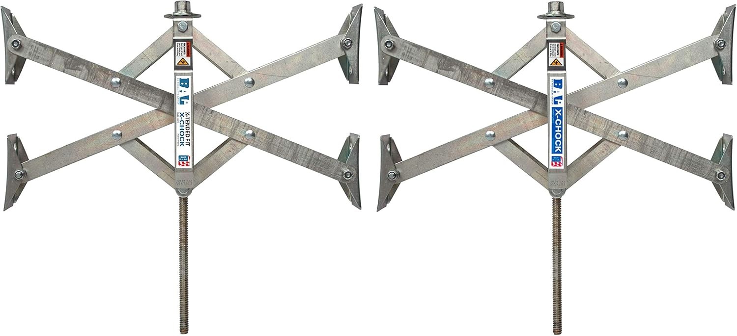 28024 X-Tended Fit X-Chock Tire Locking Chock Wheel Stabilizer Wide Trailers