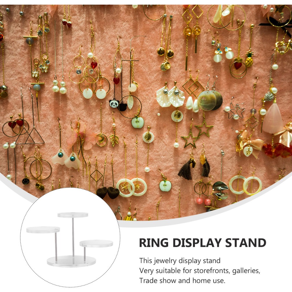 1Set Multi Layer Transparent Jewelry Display Stand Storefront Gallery Window Use