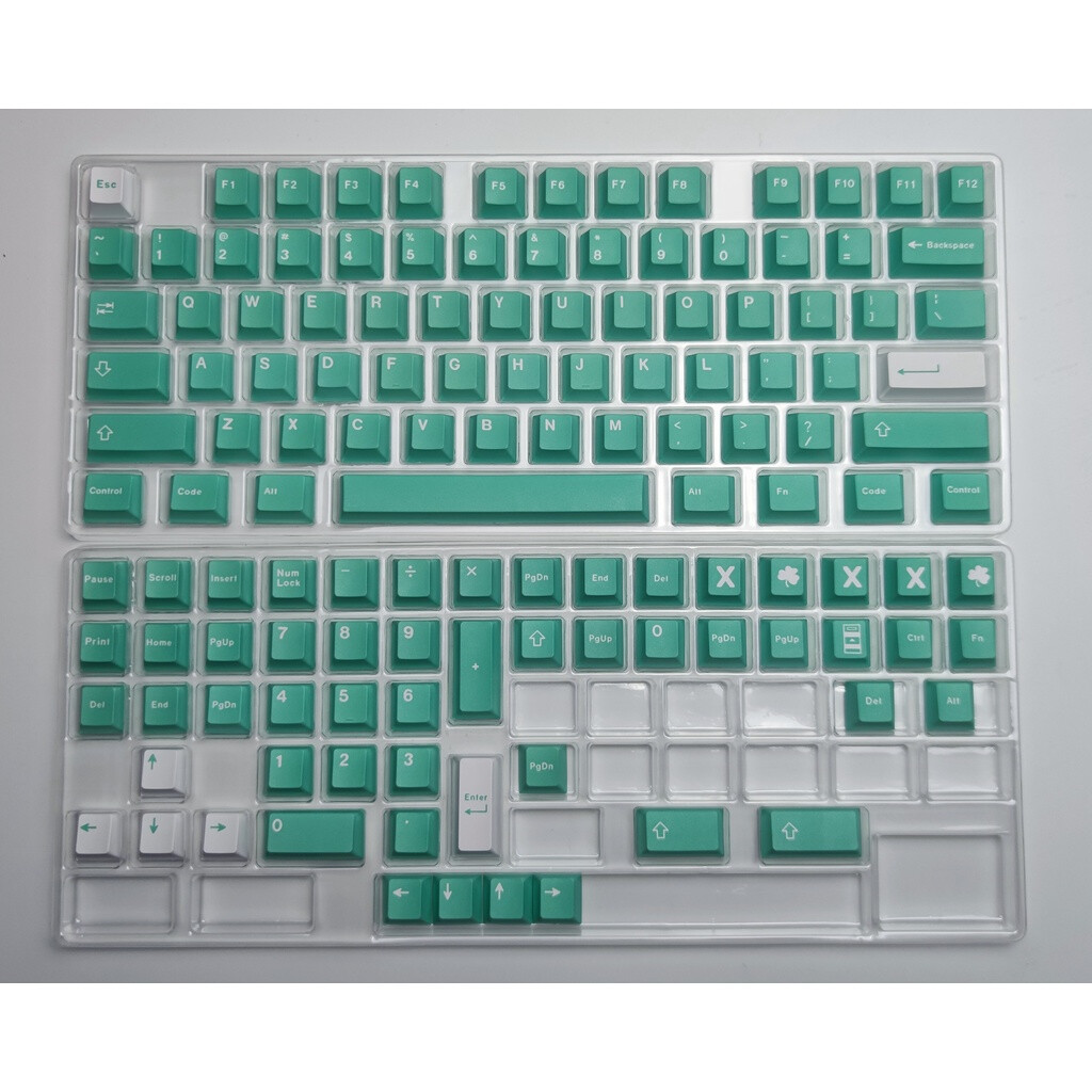 DIY Mint Green Keycap PBT 129 Keys keycaps Cherry Profile DYE-SUB For MX