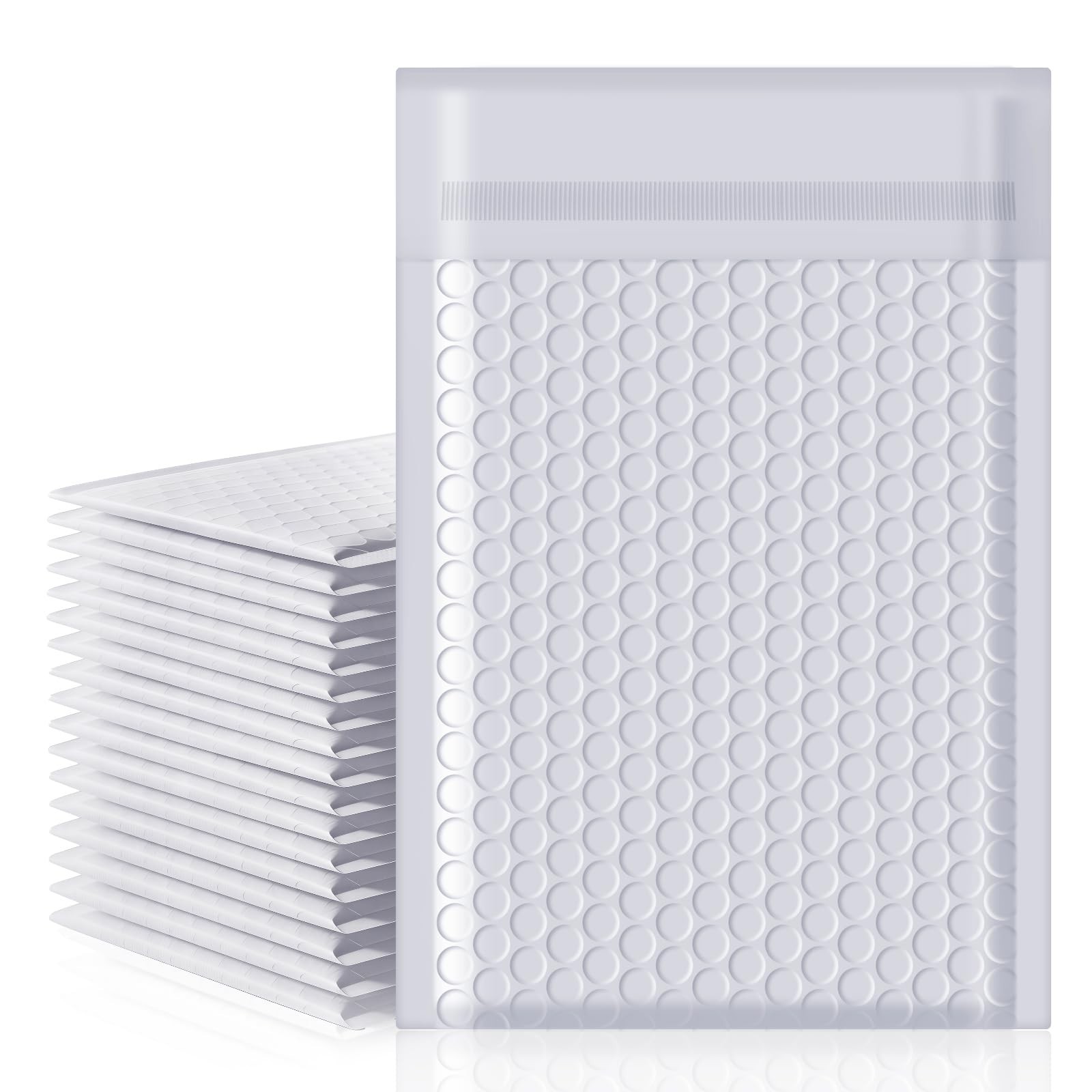 packbabol Bubble Mailers 6x10" 50 Pack Grey and White Padded Envelopes Mailer...