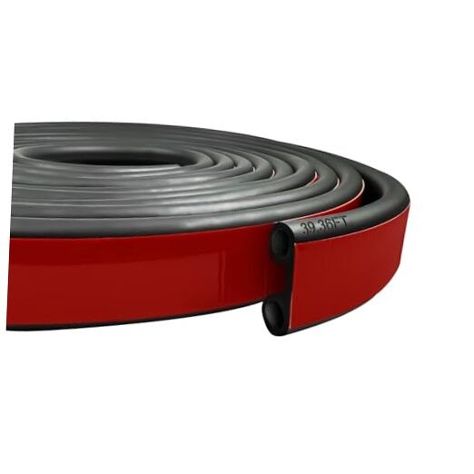 39.36Ft Rubber Weather Tailgate Seal Strip： Fits Pickups, Truck Cap, 39.36 Feet