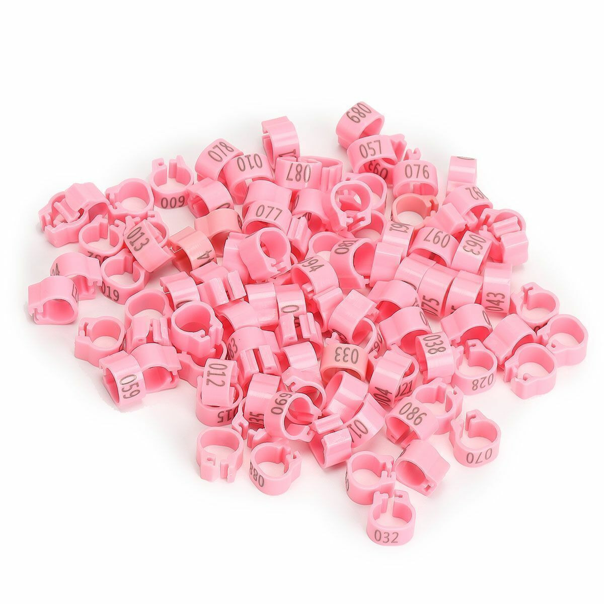 100/200Pcs 8Mm Bird Rings Leg Foot Band for Pigeon Parrot Clip Ring Number 1-100